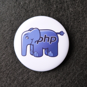 php语言吉祥物大象程序员别针徽章胸针冰箱贴网络开发周边纪念品