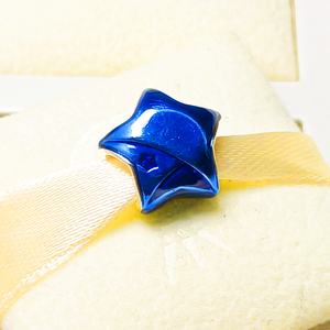 pandora潘多拉2022年蓝色珐琅星星折纸珠子792486c01节日串珠