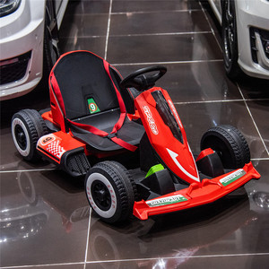 新款儿童电动车双人卡丁车四轮遥控摇摆汽车小孩大人宝宝赛车玩具