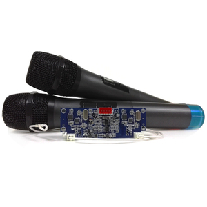 无线麦克风板 话筒板 拉杆音箱无线话筒模块 VHF无线一拖二接收板