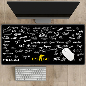 CSGO选手签名鼠标垫大号电竞超大FPS游戏王细面键盘垫CF职业专用