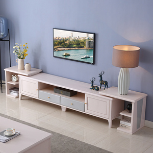 000人付款淘宝实木电视柜2米现代轻奢伸缩地柜大客厅柜高柜影视柜带