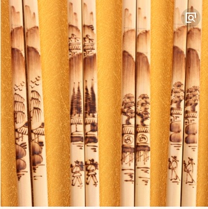 南阳烙画筷子冬青木烙画筷子纯天然原生态烙画筷子