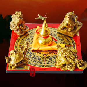 包邮阵铜五宝阵摆件龙龟金蟾麒麟葫芦貔貅罗盘阵