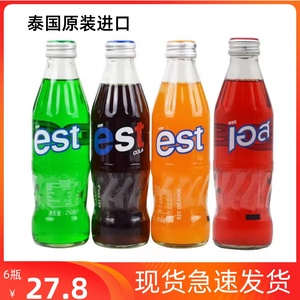 est可乐250ml泰国原装进口草莓橙子汽水奶油苏打味碳酸饮料
