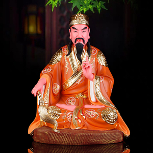 10/12/16寸黄大仙神像药仙赤松子养素净正真人彩绘神像摆件