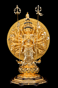 铜雕千手观音 千手千眼观世音菩萨站像 台湾铜鎏金工艺寺庙佛像摆