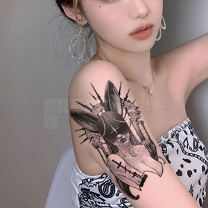 破浪潮普通款纹身贴哥特辣妹性感ins风荆棘女孩暗黑网红 花腿持久