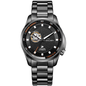 古尊手表男士100米防水商务自动机械表时尚潮流镂空潜水男表6196m