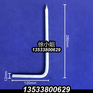 折弯接闪杆 l型热镀锌避雷针防雷短针折弯型导电针圆钢接闪引雷针