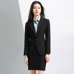 正装外套装女职业黑色小西装高端气质银行经理商务面试公务员西服