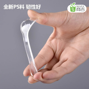 上海商吉独立透明塑料品尝勺一次性冰淇淋长勺酸奶可爱迷你小勺子