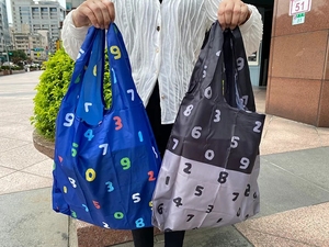 日本souu数子包猫咪大容量折叠轻型便携防水购物手提单肩托特包袋