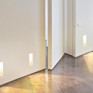 无边框隐形壁灯地脚灯台阶楼梯踏步灯人体感应墙角嵌入式过道灯