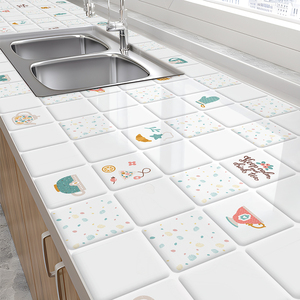 厨房防油贴纸灶台用耐高温自粘墙纸防水防潮橱柜台面瓷砖翻新墙贴