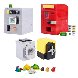 MOC兼容乐高新款儿童益智玩具提款机饮料机保险箱小颗粒拼插积木