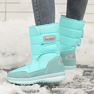 2022冬季新款女鞋防水防滑雪地靴女靴中筒短靴厚底加绒雪地鞋棉鞋