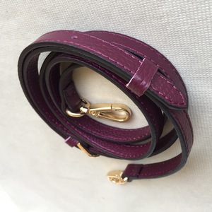 MK蔻驰适用斜挎包包带子荔枝纹深紫色肩带配件真皮包背包带1.8宽