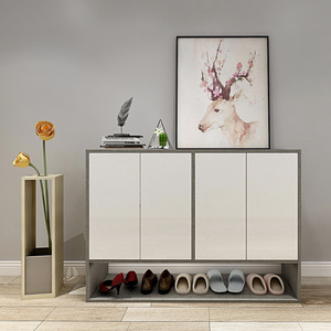 兔宝宝门厅柜实用经济型阳台储物柜现代简约玄关柜双门板式鞋柜