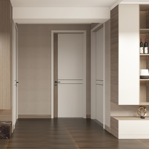 兔宝宝生态木门纯色简约卧室门室内门家用实木复合门定制房门定制