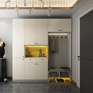 兔宝宝全屋定制现代简约享设计整体鞋柜入户柜子卧室门厅定制金