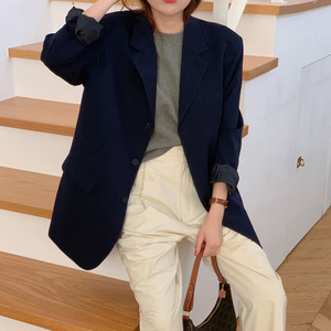 溜肩西装外套女百搭