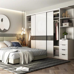 鑫宇轩博越双饰面推拉加腰线衣柜实木衣帽间定制家具整体衣柜