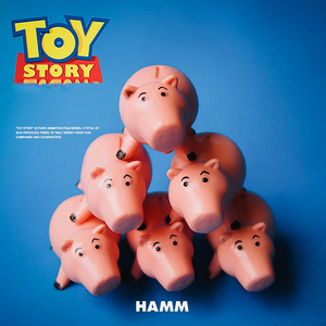 日单玩具总动火腿猪hamm手办公仔摆件