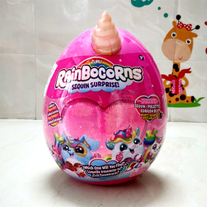 zuru云波彩虹独角兽惊喜盲蛋魔法亮片毛绒公仔女孩玩具生日礼物