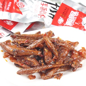 湖南特产湘岳食品手撕鱼仔香辣泡椒烧烤16g/袋小鱼仔干毛毛鱼