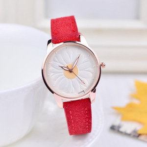 gogoey时尚潮流手表女学生向日葵太阳花简约防水石英表社会女表