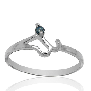 贵菲尔珠宝   我的星座我的幸运石 白羊座天然蓝宝石戒指