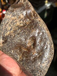 黑龙江天然牛角冻透草桫椤玉原石珠子把件牌子雕刻料954克