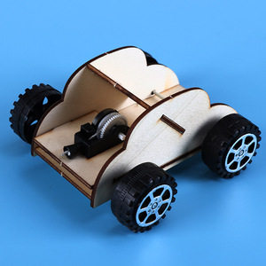 拉线回力小车diy 小学生手工科技小制作创意发明物理科学实验材料