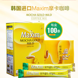 韩国进口maxim麦馨摩卡三合一速溶咖啡礼盒装加班休闲100条原味