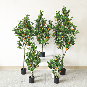 厂家直销仿真桔子树加密绿植盆栽大型室内外家居装饰落地橘子树