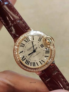 卡地亚手机械钻圈女表 33mm 蓝气球 wjbb0033 全国联保 新款