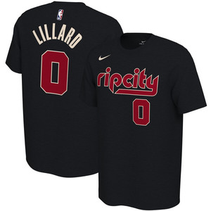 NBA开拓者利拉德安东尼速干短袖麦科勒姆篮球T恤