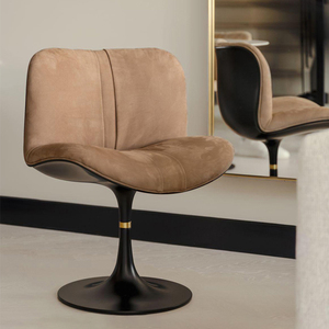 意式轻奢设计师玛丽莲旋转家用餐椅创意现代极简卧室高级梳妆椅子