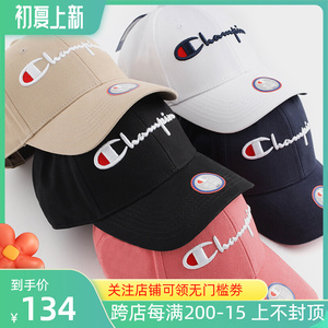 正品美版 champion男女帽子冠军鸭舌帽情侣款可调节潮牌棒球帽夏
