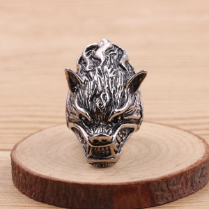 狼头戒指钛钢