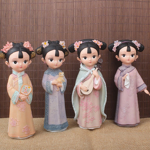 中国风格格古装娃娃摆件宫廷手办人偶复古玩偶摆设送女朋友礼品