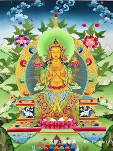 获奖作品 弥勒佛未来佛 尼泊尔纯手绘西藏手工唐卡挂画 扎西索朗