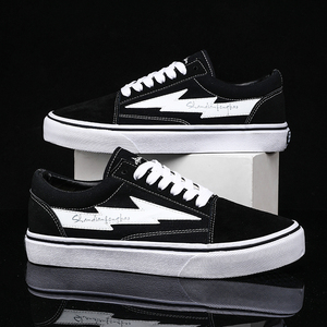 wanshi经典款万斯闪电鞋revenge x storm复仇风暴火焰帆布鞋男女