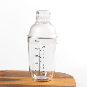 雪克杯 530cc 带刻度摇酒器 调酒壶 奶茶 pc树脂雪克壶500ml 700m