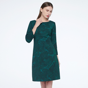 赛斯特女装中长款秋冬长袖针织连衣裙 a0630