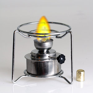 新品可调大小火酒精灯环保油灯不锈钢加厚架多用灯拔罐灯芯泡茶炉