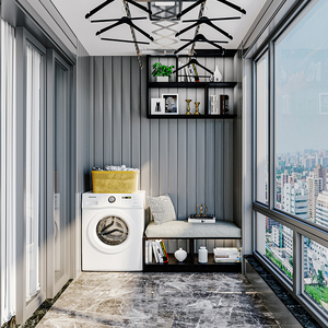 阳台墙面改造防腐木扣板实木护墙板墙裙室内窗台屋顶设计木板吊顶