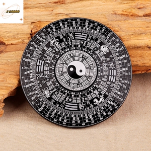 八卦轮盘指尖陀螺罗盘太极国风螺旋玩具合金罗经成人手指解压神器