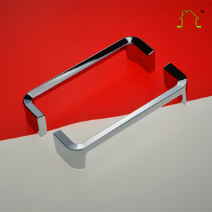 好莱客衣柜橱柜书柜抽屉电视柜门拉手现代五金双孔小把手铬色扣手